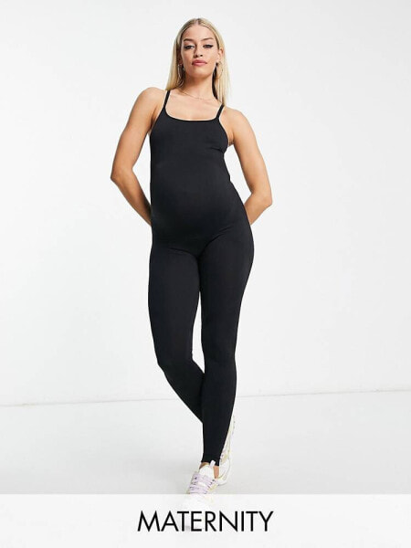 Mamalicious Maternity active unitard in black