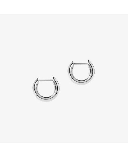 Bold Huggie Hoops - Giulia Silver