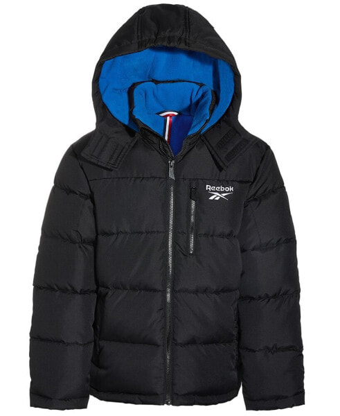 Big Boys Quilted Full-Zip Hooded Puffer Jacket