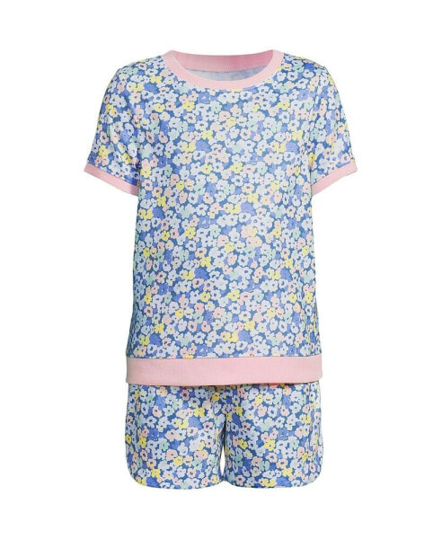 Big Girls Short Sleeve Tee and Shorts Pajama Set