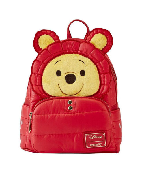 Men's and Women's Winnie the Pooh Rainy Day Puffer Jacket Cosplay Mini Backpack