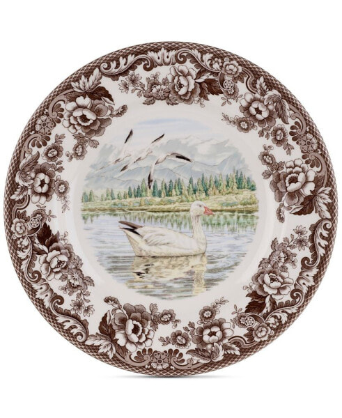 Woodland Snow Goose Dinner Plate