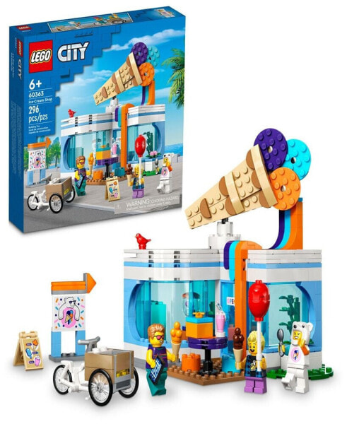 City 60363 Toy Ice Cream Shop Building Set with Minifigures