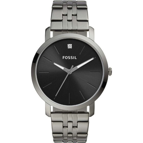 Мужские часы Fossil BQ2419 Чёрный Серебристый