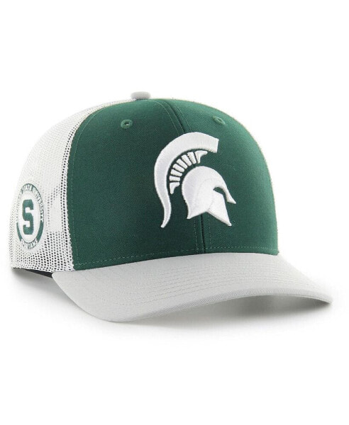 Men's Green Michigan State Spartans Side Note Trucker Snapback Hat