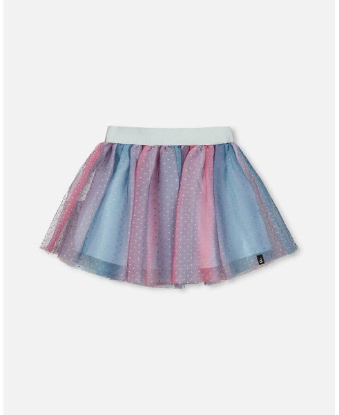 Toddler Girls Vertical Striped Tulle Skirt - Toddler|Child