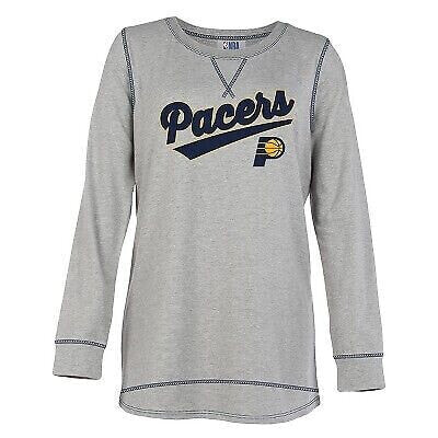 NBA Indiana Pacers Women's Gray Long Sleeve Team Slugger Crew Neck T-Shirt - L