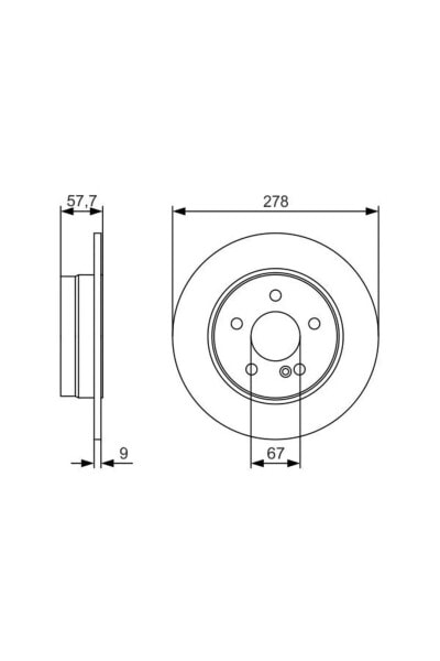 FREN DİSKİ ARKA 5 BİJON 278 MM MERCEDES C 180 CGI 08-14, C 200 KOMPRESSOR 07-14, C 200 CGI 07 42058