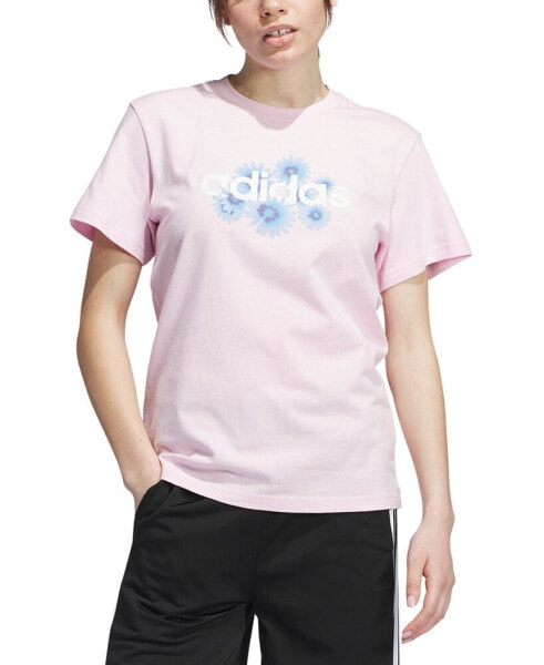 Women's Cotton Daisy Logo Graphic T-Shirt