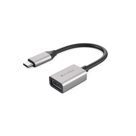Targus HYPER HD425D-GL - 0.0176 m - USB C - USB A - USB 3.2 Gen 2 (3.1 Gen 2) - Black - Silver