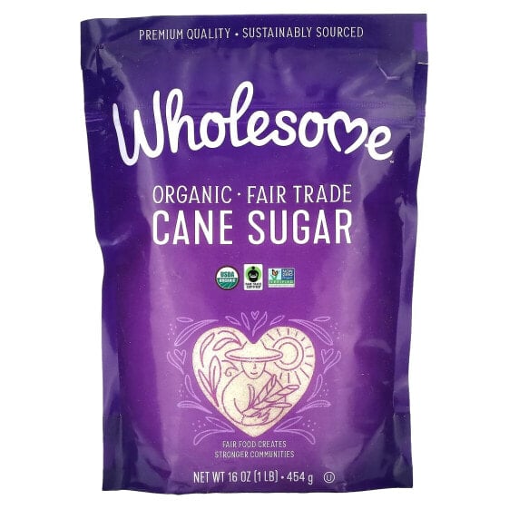 Wholesome Sweeteners, Органический тростниковый сахар, 454 г (1 фунт)