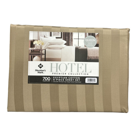 Member's Mark Hotel Premier Egyptian Cotton 6-Piece Sheet Set, 700 Thread Count