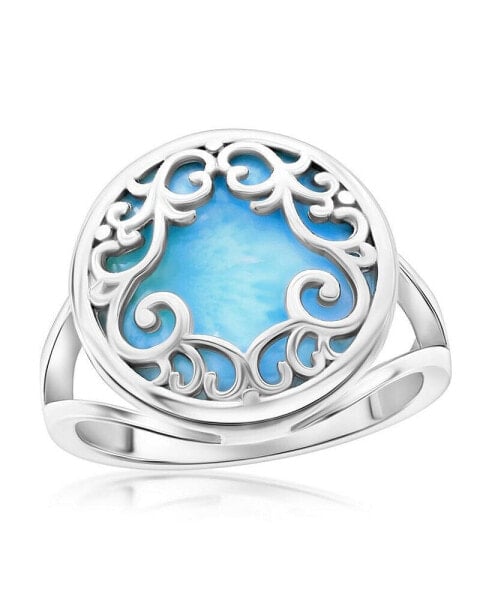 Кольцо Caribbean Treasures Larimar Filigree R.