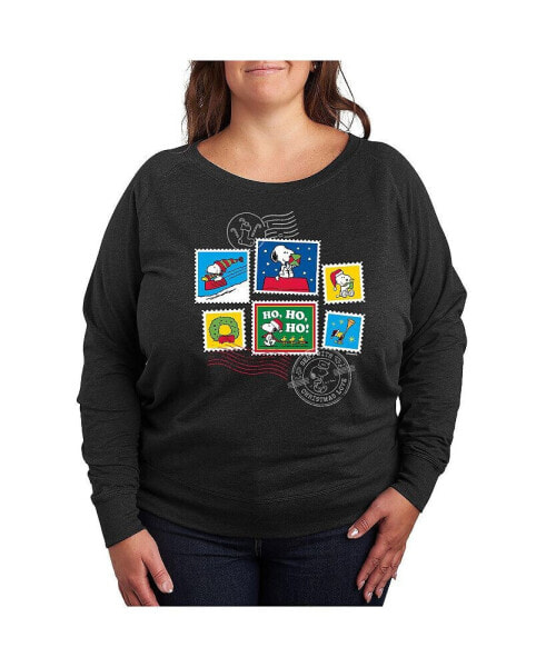 Trendy Plus Size Peanuts Holidays Graphic Pullover T-shirt