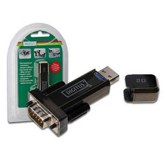 Кабель USB—серийный порт Digitus Чёрный