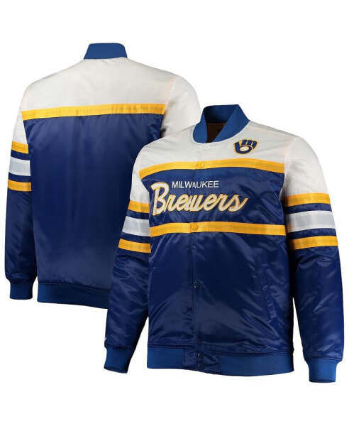 Куртка мужская Mitchell&Ness Milwaukee Brewers сатиновая с принтом (Collectors Series)