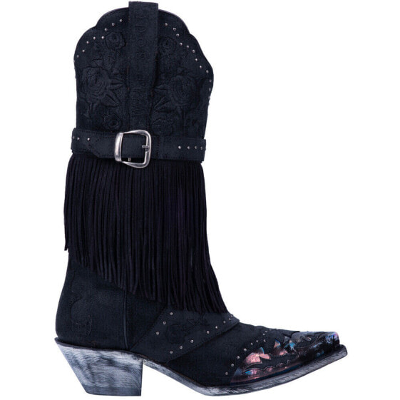 Dan Post Boots Bed Of Roses Snip Toe Cowboy Womens Black Casual Boots DP4047