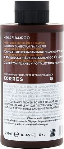 Korres Men's Shampoo Toning & Hair-Strengthening tonizujący i wzmacniający szampon do włosów z magnezem i proteinami pszenicy 250ml