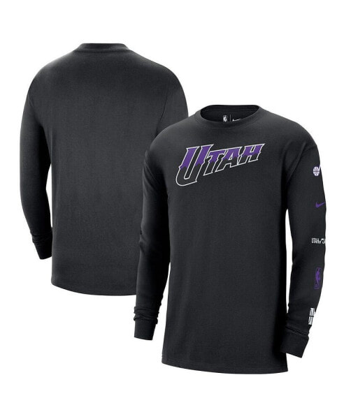 Men's Black Utah Jazz 2023/24 City Edition Max90 Expressive Long Sleeve T-shirt