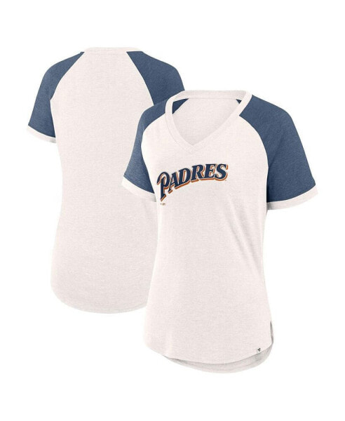 Women's / San Diego Padres For the Team Slub Raglan V-Neck Jersey T-Shirt