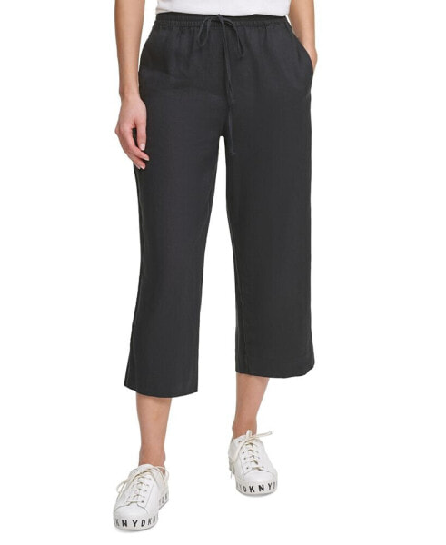 Pull-On Wide-Leg Pants