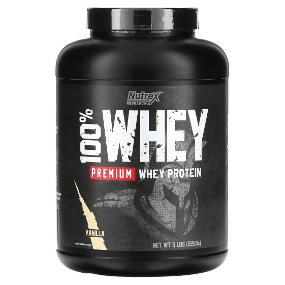 Сывороточный протеин Nutrex Research 100% Whey Protein, ваниль, 5 lb (2,265 г)