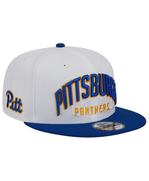 Men's White, Royal Pitt Panthers Two-Tone Layer 9FIFTY Snapback Hat