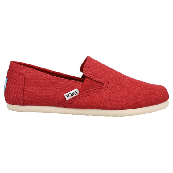 TOMS Redondo Slip On Womens Red Flats Casual 10013764T