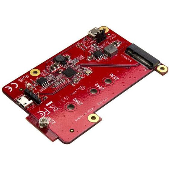 StarTech.com USB to M.2 SATA Converter for Raspberry Pi and Development Boards - Micro-USB - M.2 - Red - 5839751 h - CE - FCC - Renesas - µPD720231A