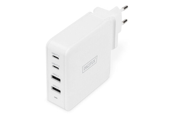 DIGITUS 4-Port Universal USB Charging Adapter, USB-C / USB A, 100 W, GaN