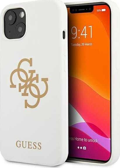 Guess Guess GUHCP13SLS4GGWH iPhone 13 mini 5,4" biały/white hard case Silicone 4G Logo