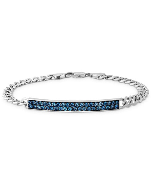 EFFY® Men's London Blue Topaz (2-1/4 ct. t.w.) Bracelet in Sterling Silver