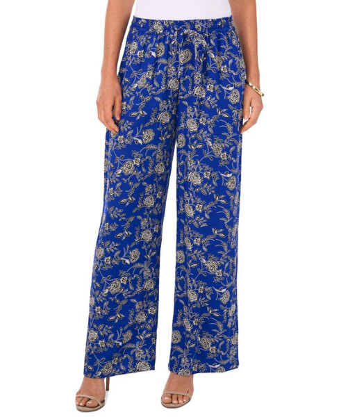 Women's Floral Wide-Leg Pull-On Pants