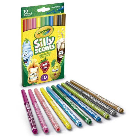 Crayola Silly Scents Washable Markers Ароматизированные смываемые фломастеры, 10 цветов