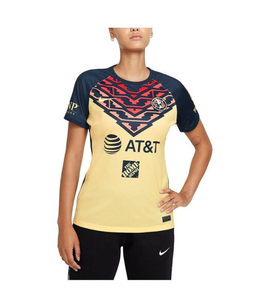 Блузка женская Nike футбольная Клуб Америка домашняя 2021/22 Replica Stadium Yellow Breathe