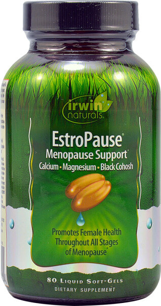 Irwin Naturals Estropause Комплекс с кальцием, магнием и черным когошем для поддержки в период менопаузы 80 жидких гелевых капсулы