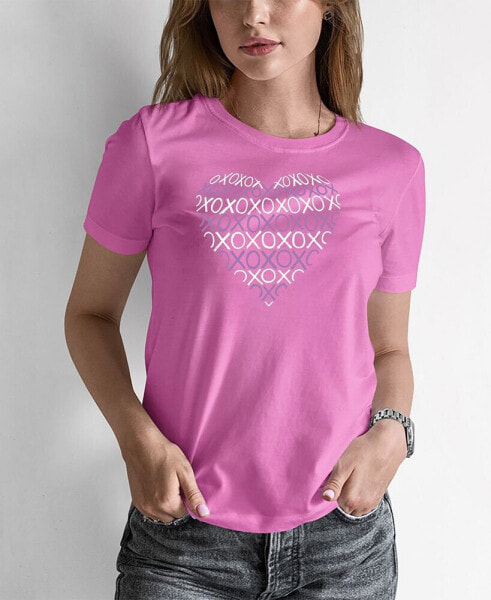 Women's Word Art XOXO Heart T-Shirt