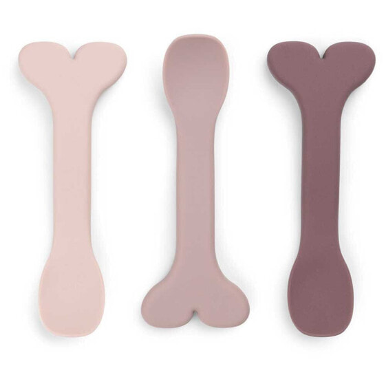 DONE BY DEER Silicone Baby Spoon 3-Pack Wally