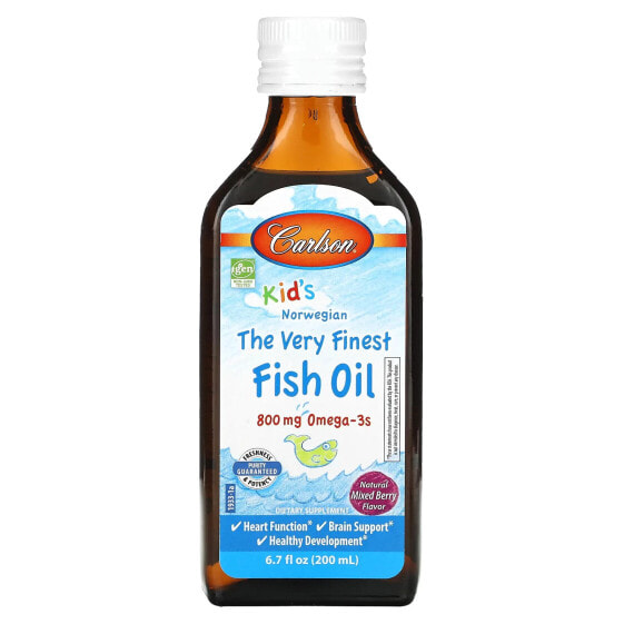 Kids, The Very Finest Fish Oil, Natural Mixed Berry , 800 mg, 6.7 fl oz (200 ml)