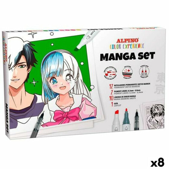 Фломастеры Alpino Manga Color Experience двойные (8 штук)