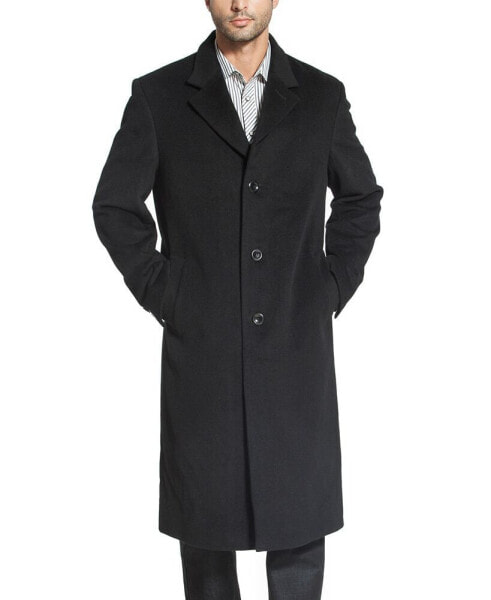 Men Henry Wool Blend Long Walking Coat