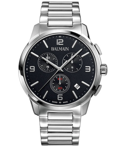 Men's Swiss Chronograph Madrigal Stainless Steel Bracelet Watch 42mm