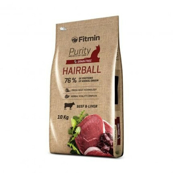 Cat food Fitmin Purity Hairball Adult Veal Liver Beef 10 kg