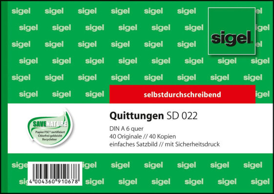 Sigel SD022 - 80 sheets - A6 q - Green