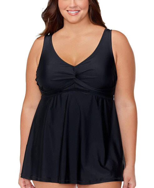 Raisins Curve Trendy 282046 Women Plus Size Lucia Swimdress, Size 14W