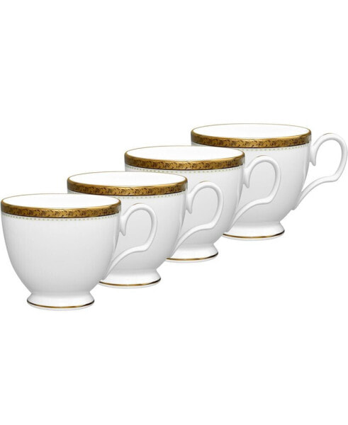 Charlotta Gold Set of 4 Cups, Service For 4