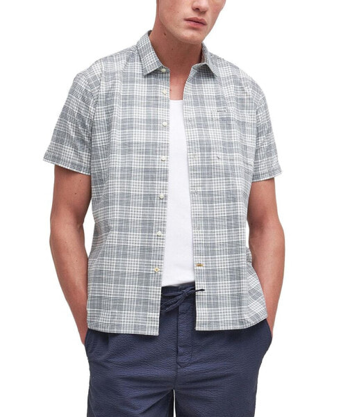 Men's Springside Short Sleeve Button-Front Check Pattern Shirt