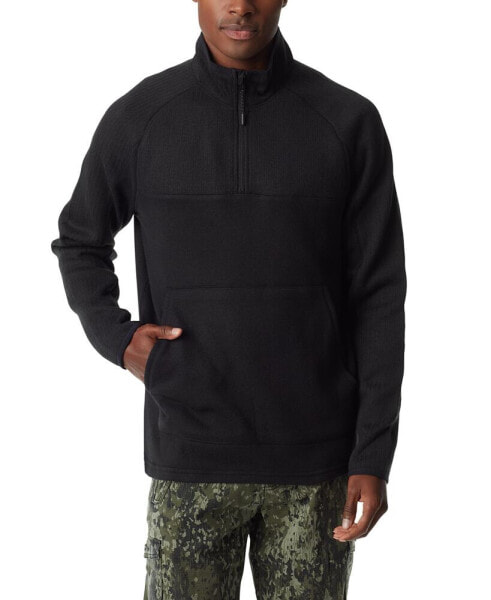 Men's Quarter-Zip Long Sleeve Pullover Sweater