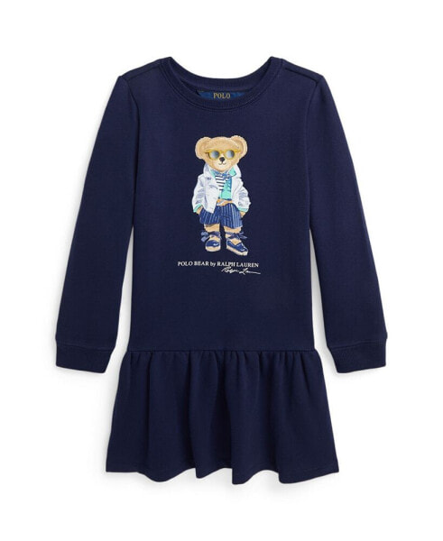 Toddler and Little Girls Polo Bear Fleece Dress