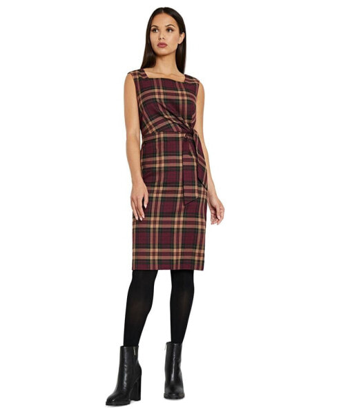 Women's Plaid Tied-Side Dress